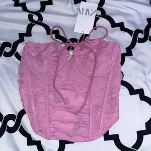 Zara Pink Crop Top/Tube Top